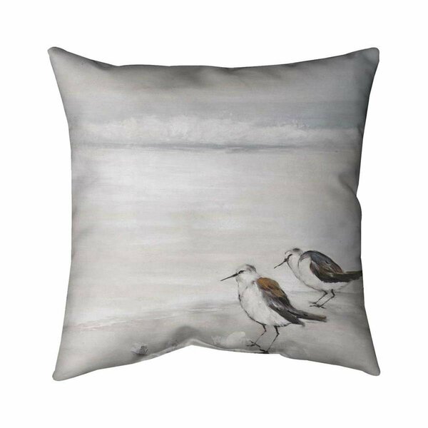 Fondo 26 x 26 in. Two Sandpipiers Birds-Double Sided Print Indoor Pillow FO2791739